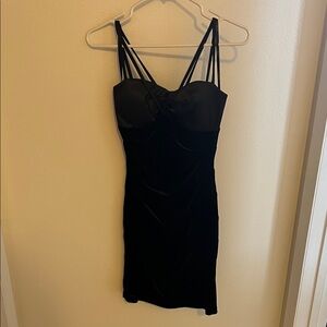 Elegant Black Strappy Dress